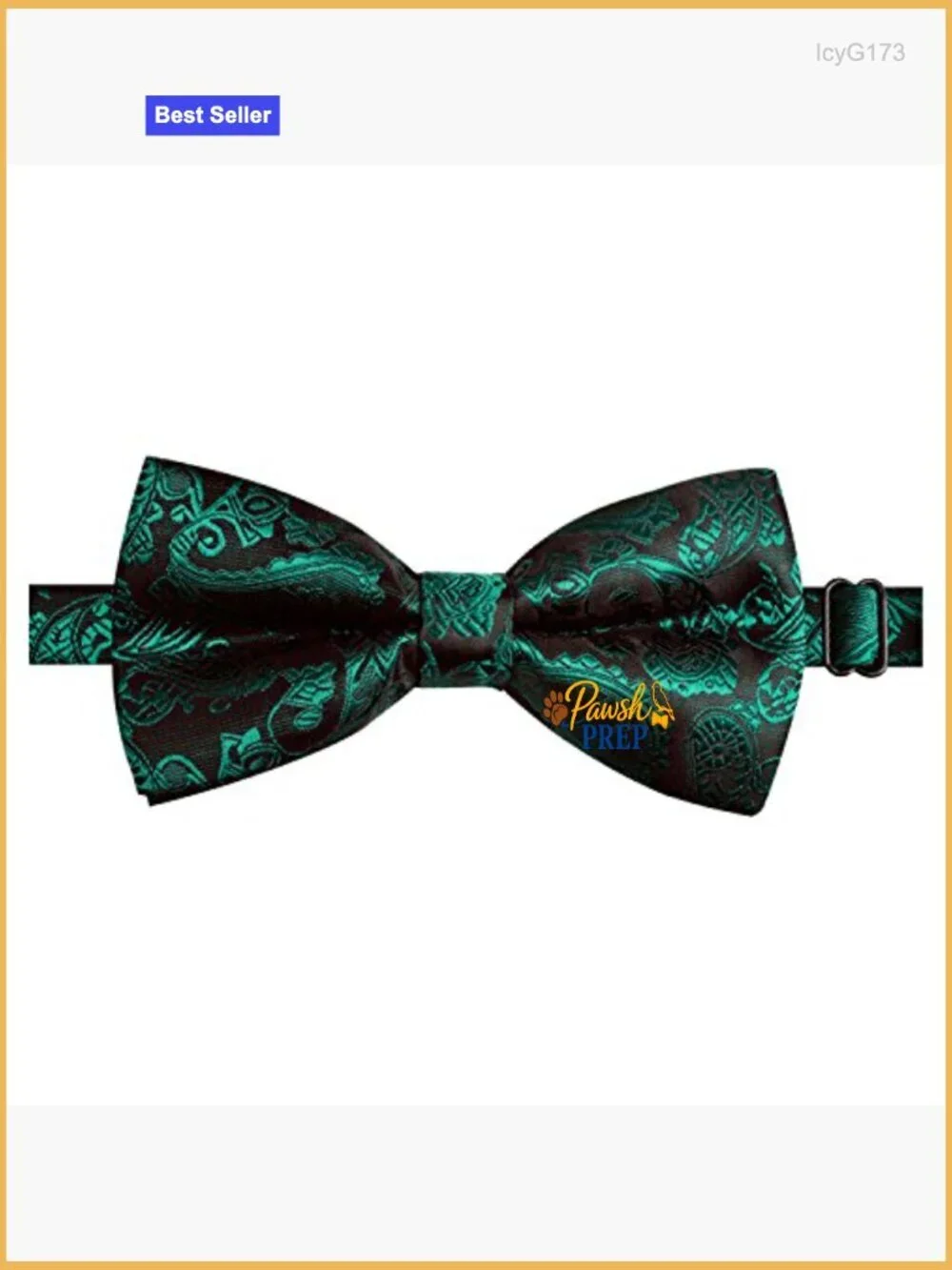 Men's Paisley Bow Tie Set with Pocket Square and Cufflinks
